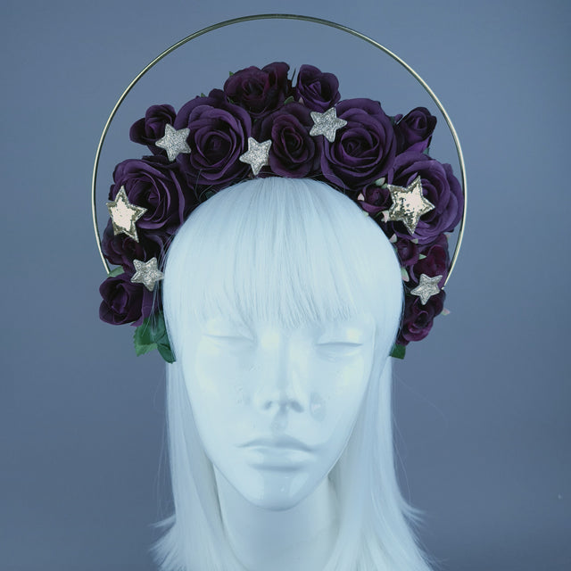 Plum & Gold Star Halo Headdress