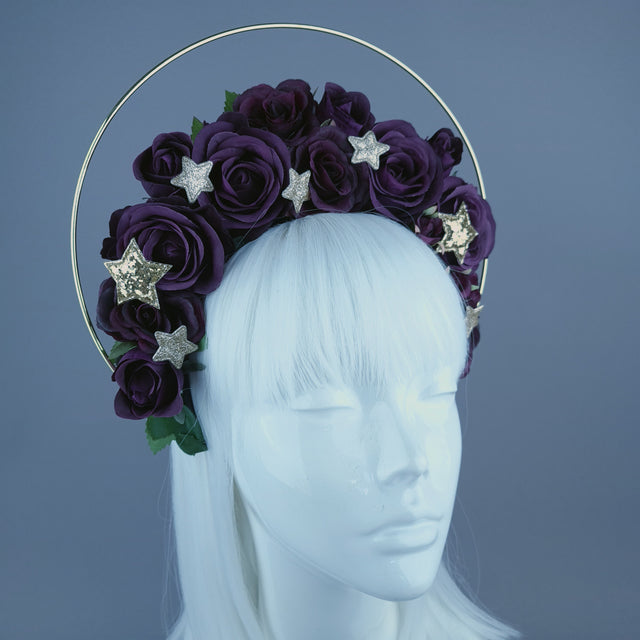 Plum & Gold Star Halo Headdress