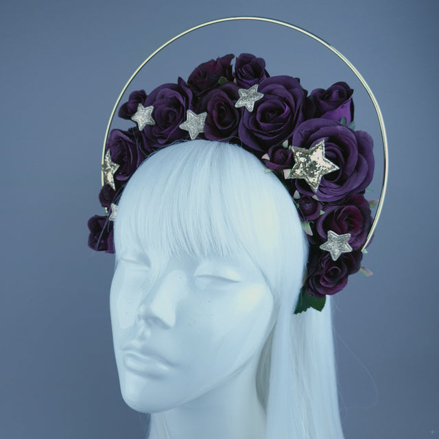 Plum & Gold Star Halo Headdress