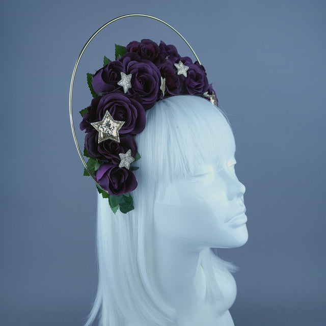 Plum & Gold Star Halo Headdress