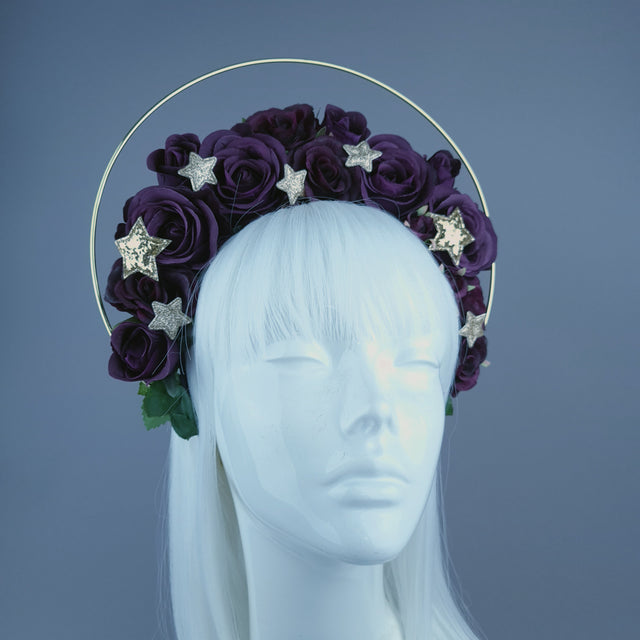 Plum & Gold Star Halo Headdress