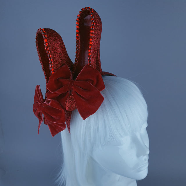 "There's No Place Like Home" Red Glitter Heels Headband