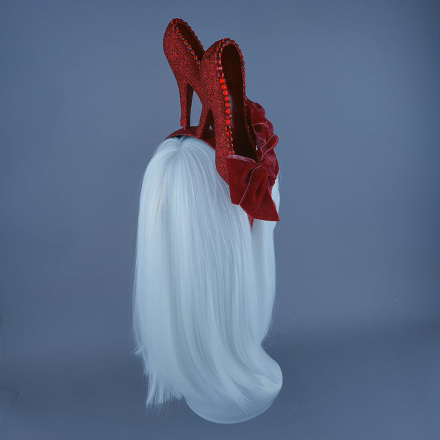 "There's No Place Like Home" Red Glitter Heels Headband