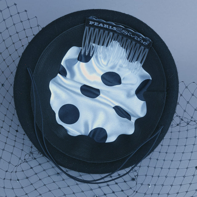 "The Devil Is A Woman" Red Crystal Horns Veil Fascinator Hat