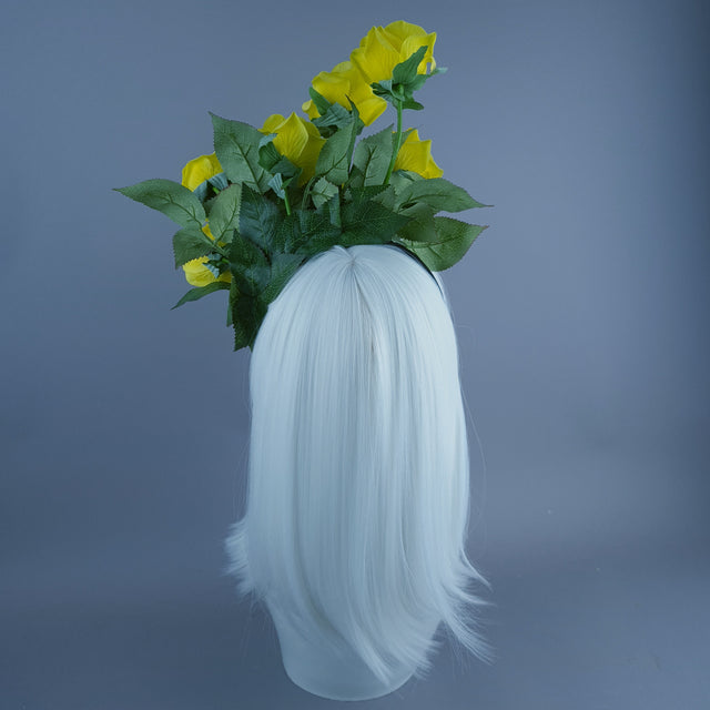Yellow Rose Flower Headdress