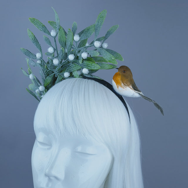 Mistletoe & Robin Christmas Headdress