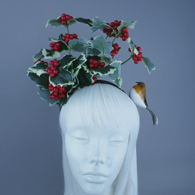 Holly & Robin Christmas Headdress