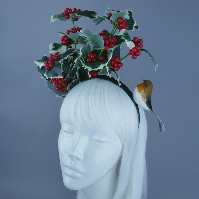 Holly & Robin Christmas Headdress