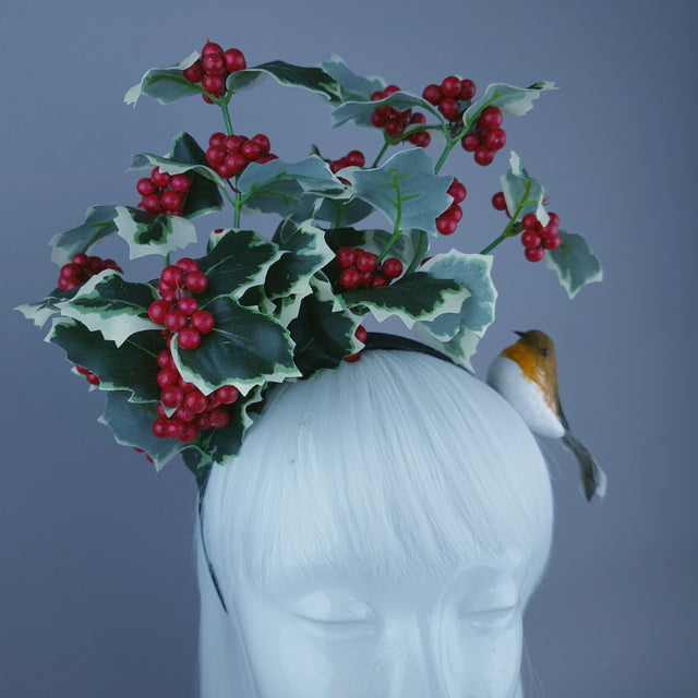 Holly & Robin Christmas Headdress