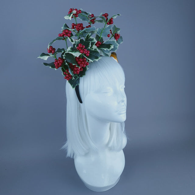 Holly & Robin Christmas Headdress