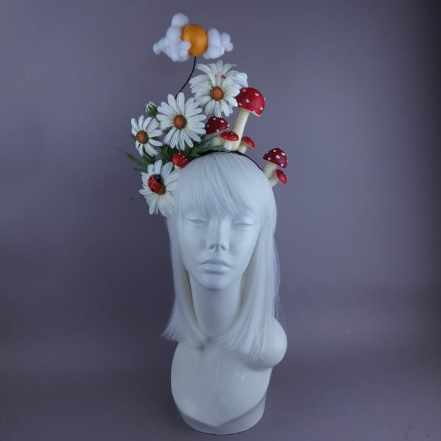 "Just Like Heaven" Daisy, Sun, Cloud, Mushroom & Ladybird Headpiece