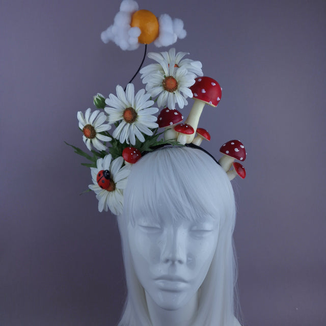"Just Like Heaven" Daisy, Sun, Cloud, Mushroom & Ladybird Headpiece