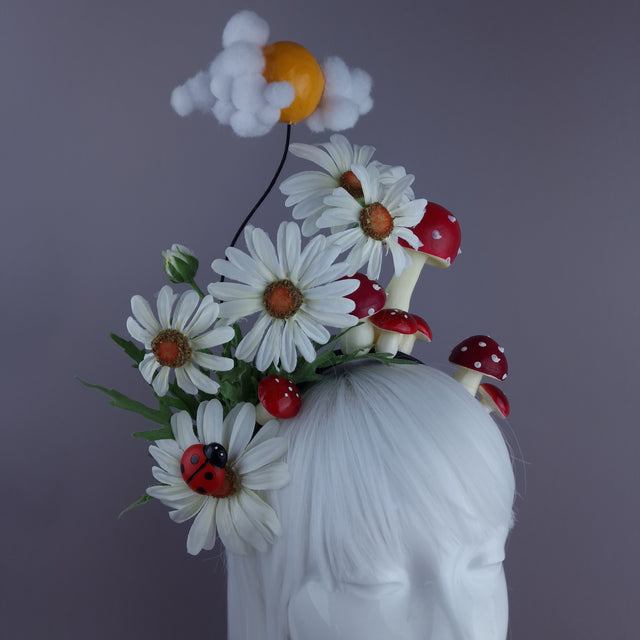 "Just Like Heaven" Daisy, Sun, Cloud, Mushroom & Ladybird Headpiece