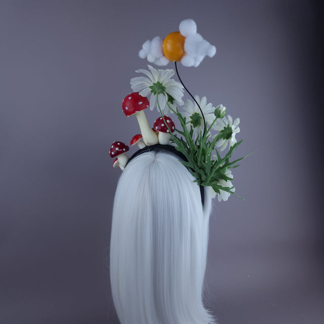 "Just Like Heaven" Daisy, Sun, Cloud, Mushroom & Ladybird Headpiece