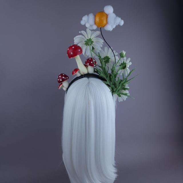 "Just Like Heaven" Daisy, Sun, Cloud, Mushroom & Ladybird Headpiece