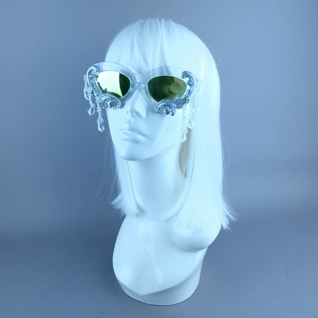 "Fianna" Silver Filigree Beading Sunglasses