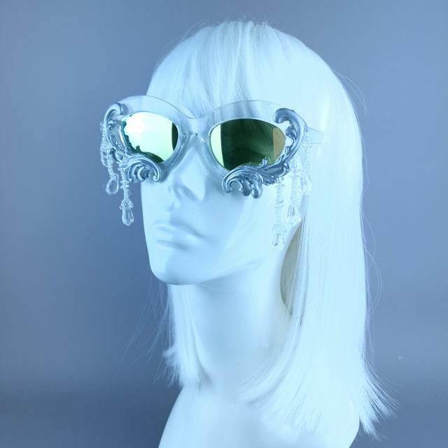 "Fianna" Silver Filigree Beading Sunglasses