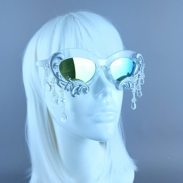 "Fianna" Silver Filigree Beading Sunglasses