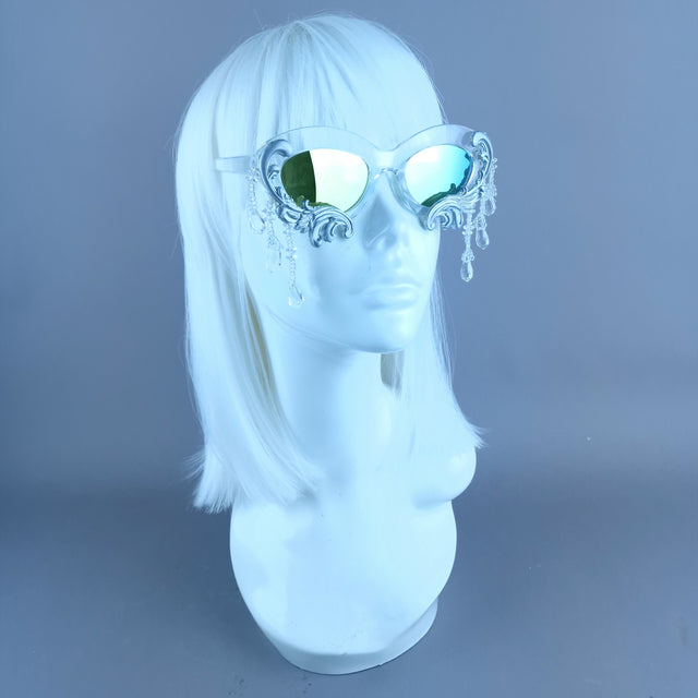 "Fianna" Silver Filigree Beading Sunglasses