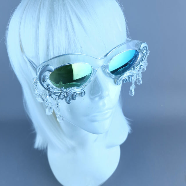 "Fianna" Silver Filigree Beading Sunglasses