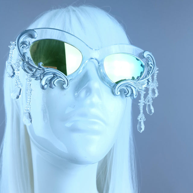 "Fianna" Silver Filigree Beading Sunglasses