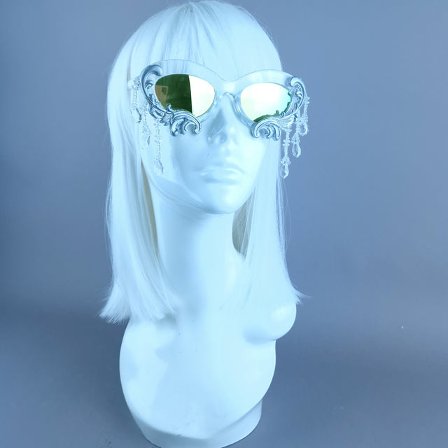 "Fianna" Silver Filigree Beading Sunglasses