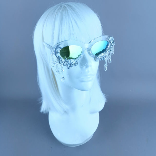 "Fianna" Silver Filigree Beading Sunglasses