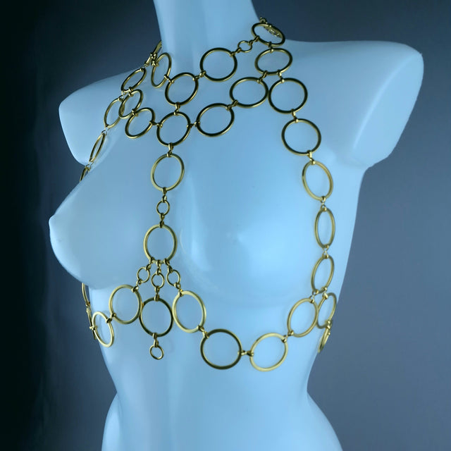 "Frazetta" Gold Ring Jewellery Harness