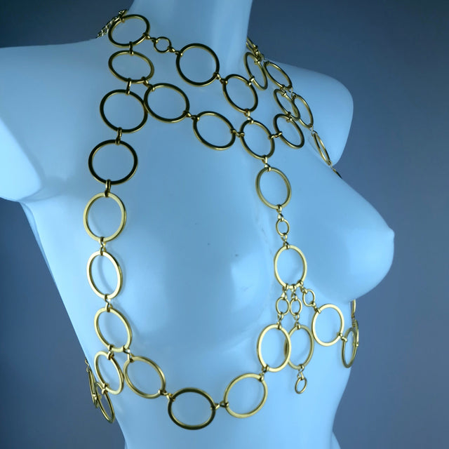 "Frazetta" Gold Ring Jewellery Harness