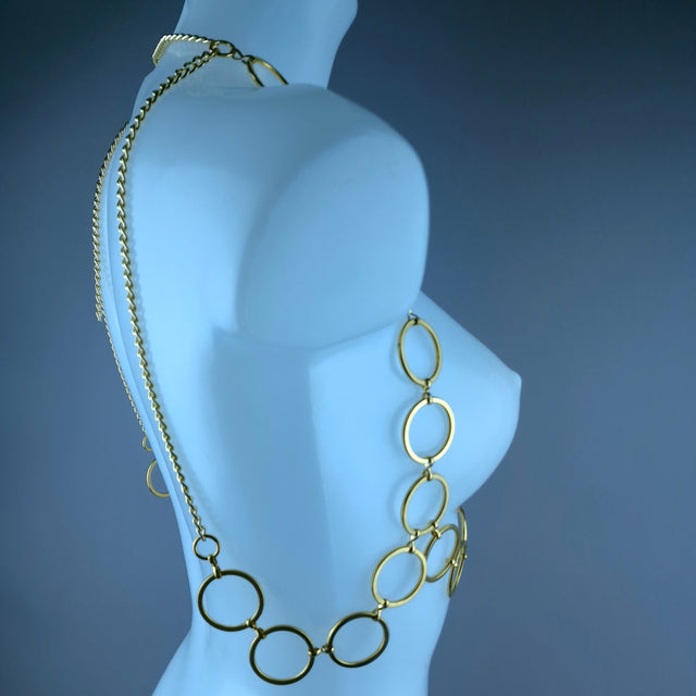 "Frazetta" Gold Ring Jewellery Harness