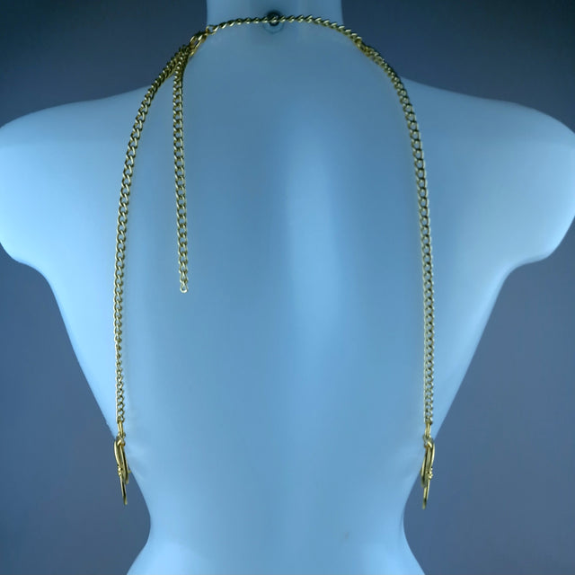 "Frazetta" Gold Ring Jewellery Harness