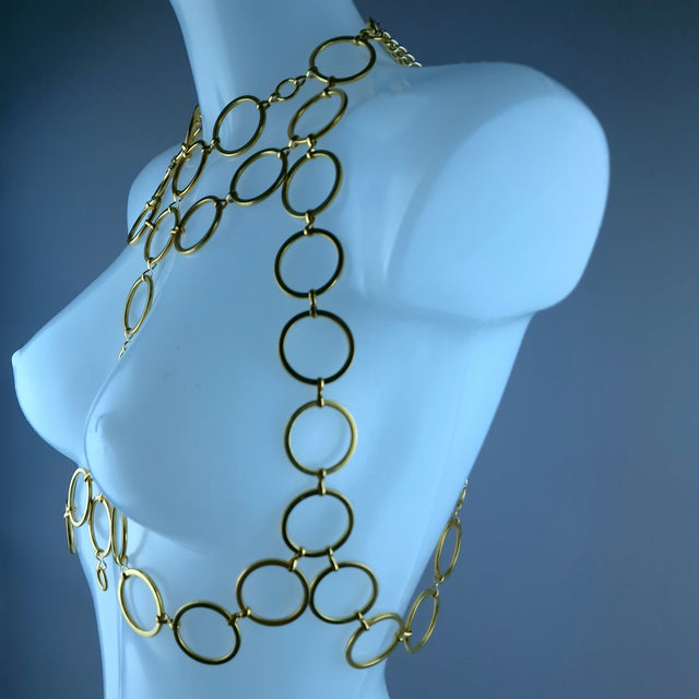 "Frazetta" Gold Ring Jewellery Harness