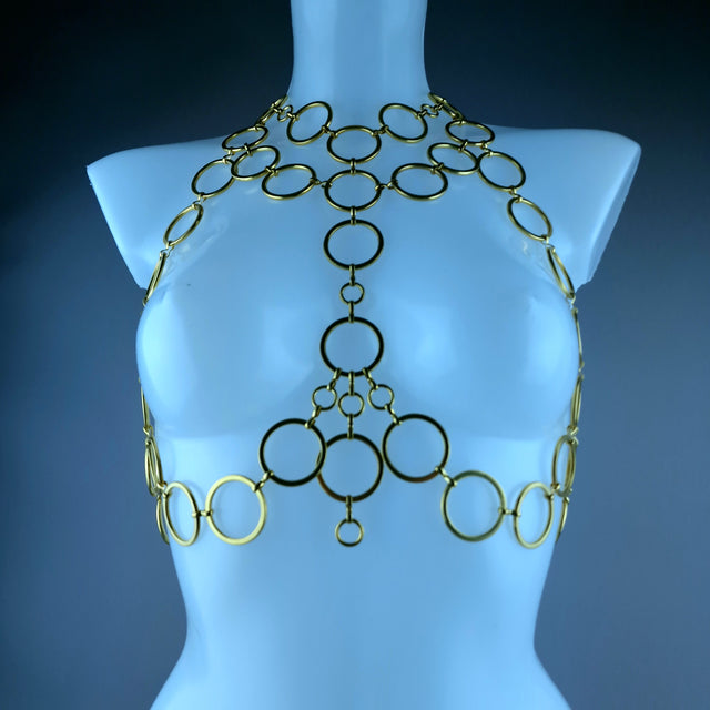 "Frazetta" Gold Ring Jewellery Harness