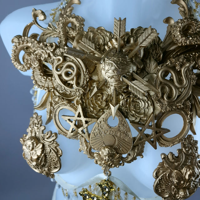 "Effrayéi" Gold Filigree Nipple Pasties & Beading Body Jewellery