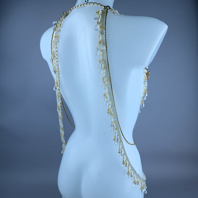 "Effrayéi" Gold Filigree Nipple Pasties & Beading Body Jewellery