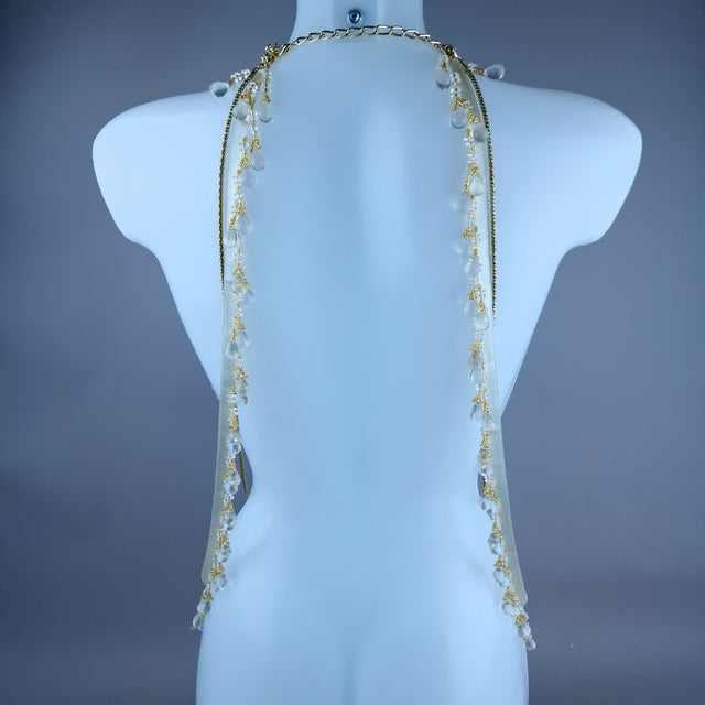 "Effrayéi" Gold Filigree Nipple Pasties & Beading Body Jewellery
