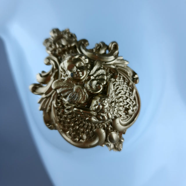 "Angeli
" Gold Filigree & Cherub Nipple Pasties