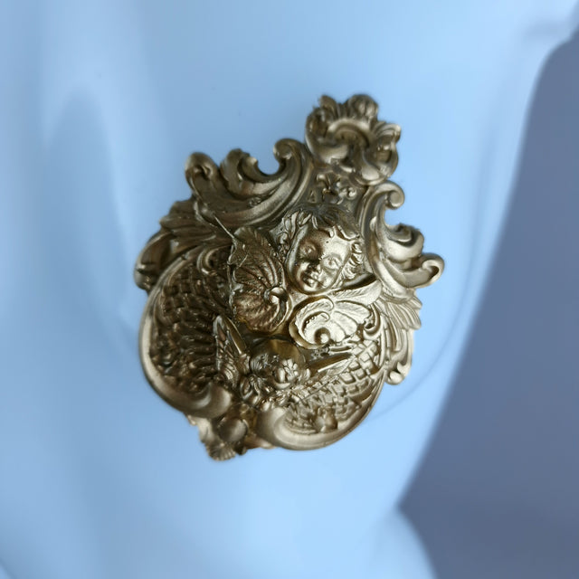 "Angeli
" Gold Filigree & Cherub Nipple Pasties