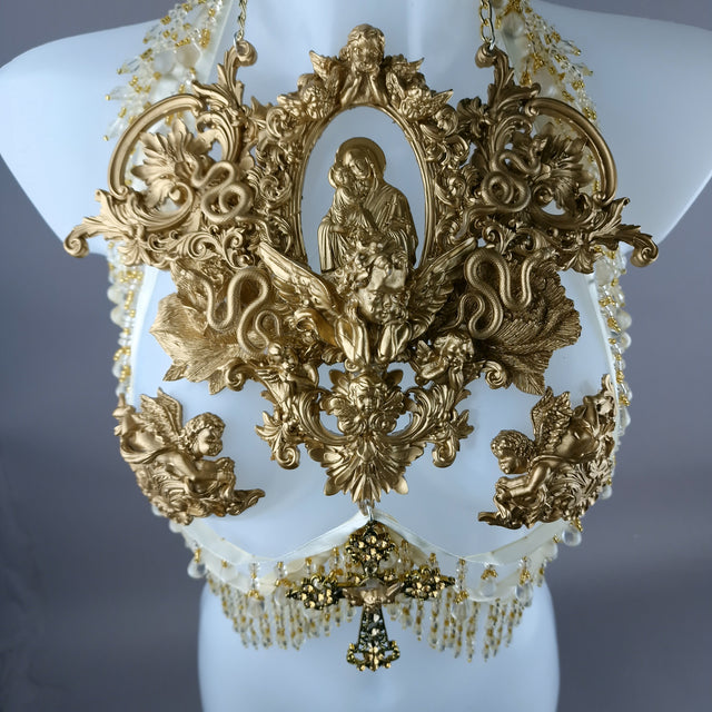 "Caelesti" Gold Filigree Nipple Pasties & Beading Body Jewellery