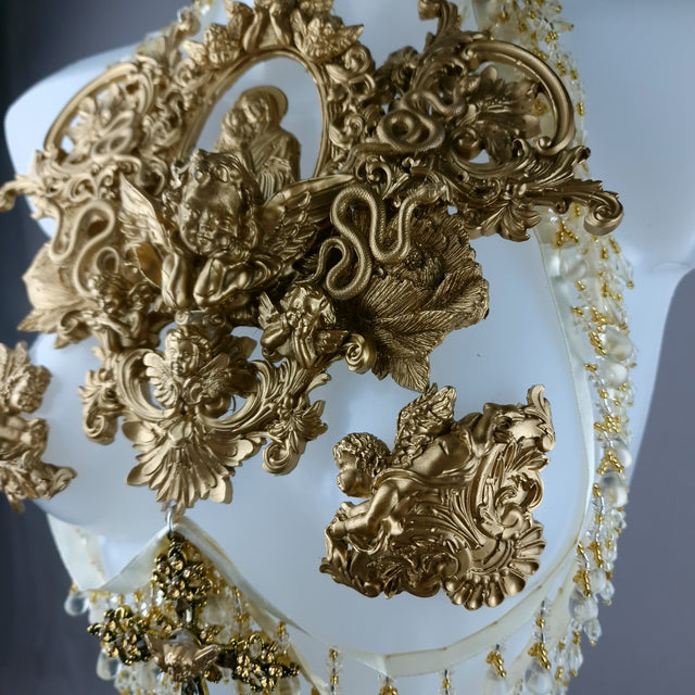 "Caelesti" Gold Filigree Nipple Pasties & Beading Body Jewellery