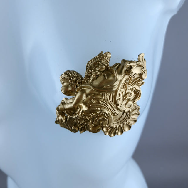 "Divina" Gold Filigree & Cherub Nipple Pasties