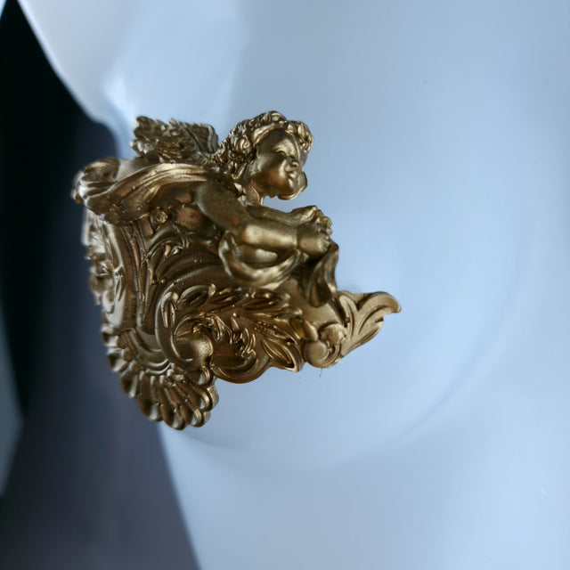 "Divina" Gold Filigree & Cherub Nipple Pasties