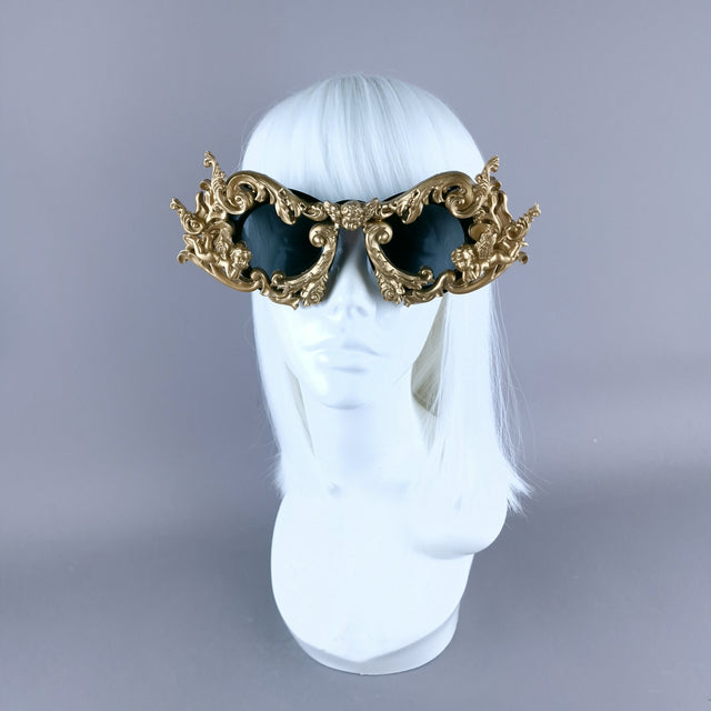 "Glory" Gold Filigree Ornate Unisex Sunglasses
