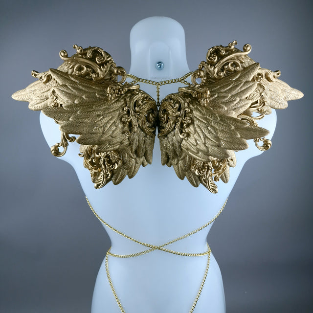"Host" Gold Filigree Wings Body Jewellery