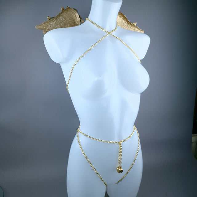 "Host" Gold Filigree Wings Body Jewellery