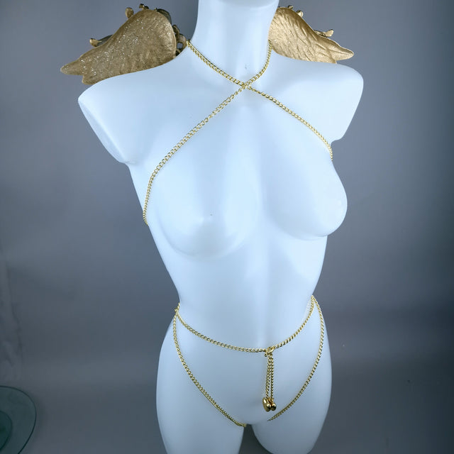 "Host" Gold Filigree Wings Body Jewellery