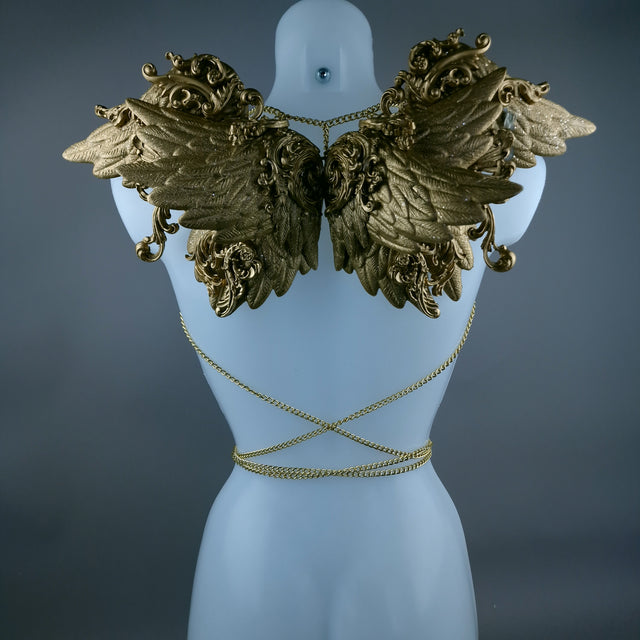 "Host" Gold Filigree Wings Body Jewellery