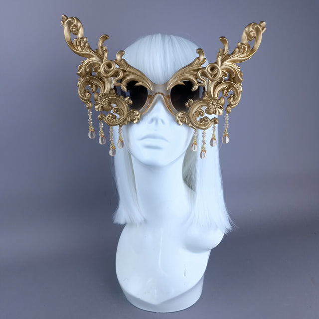 "Fringilla" OTT Gold Filigree Beading Sunglasses