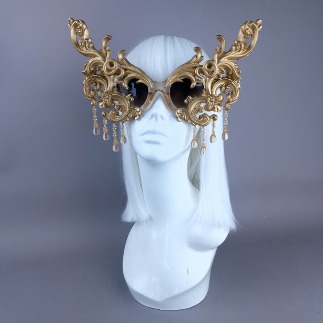 "Fringilla" OTT Gold Filigree Beading Sunglasses