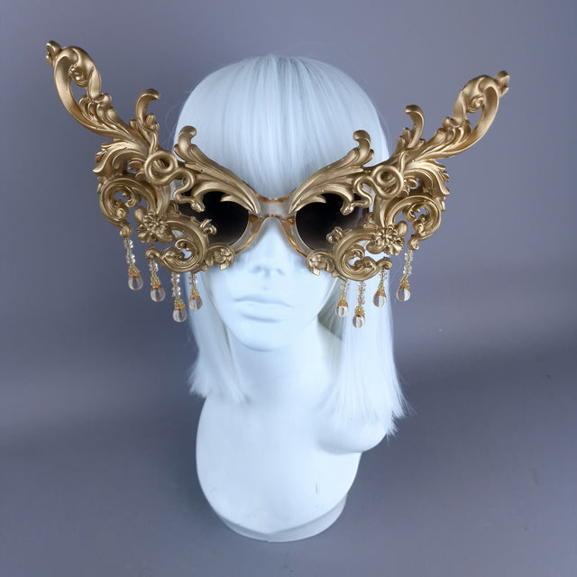 "Fringilla" OTT Gold Filigree Beading Sunglasses
